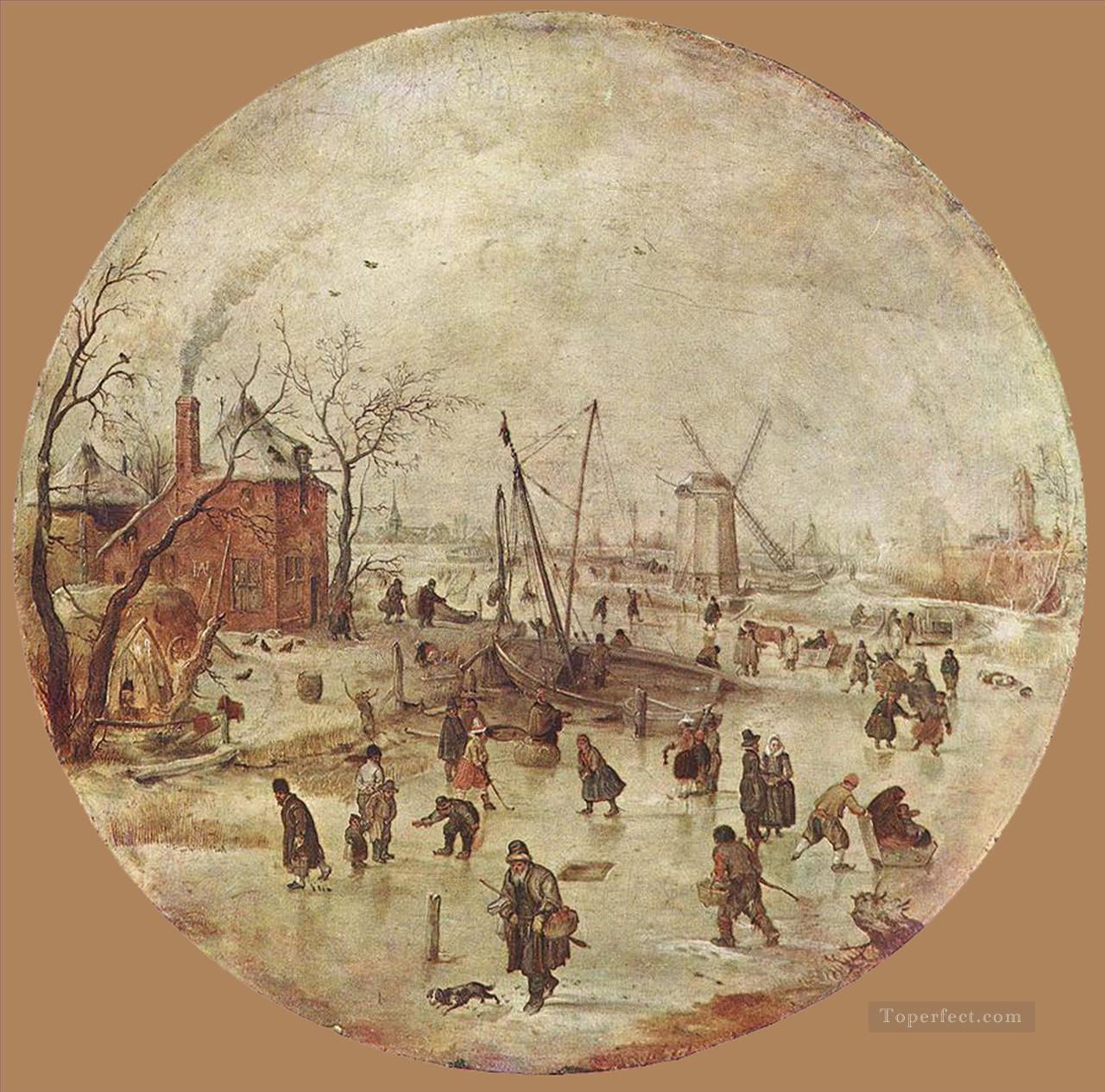 Winter Landscape With Skaters Hendrick Avercamp Oil Paintings